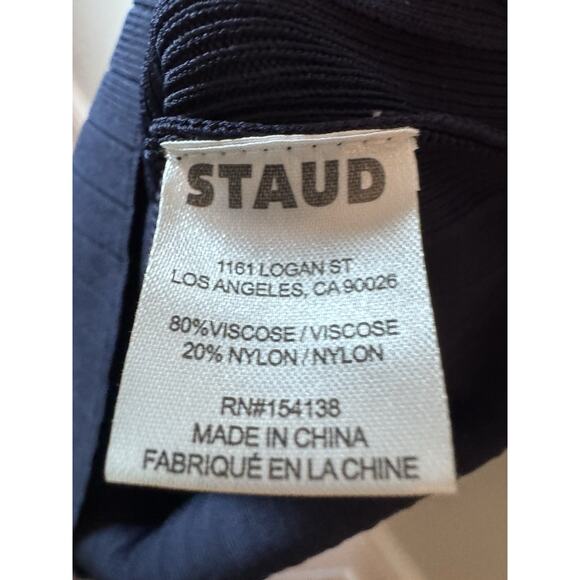 STAUD Womens Hibiscus Navy Colorblock Maxi Dress Size XS NWT $325 - Picture 6 of 14